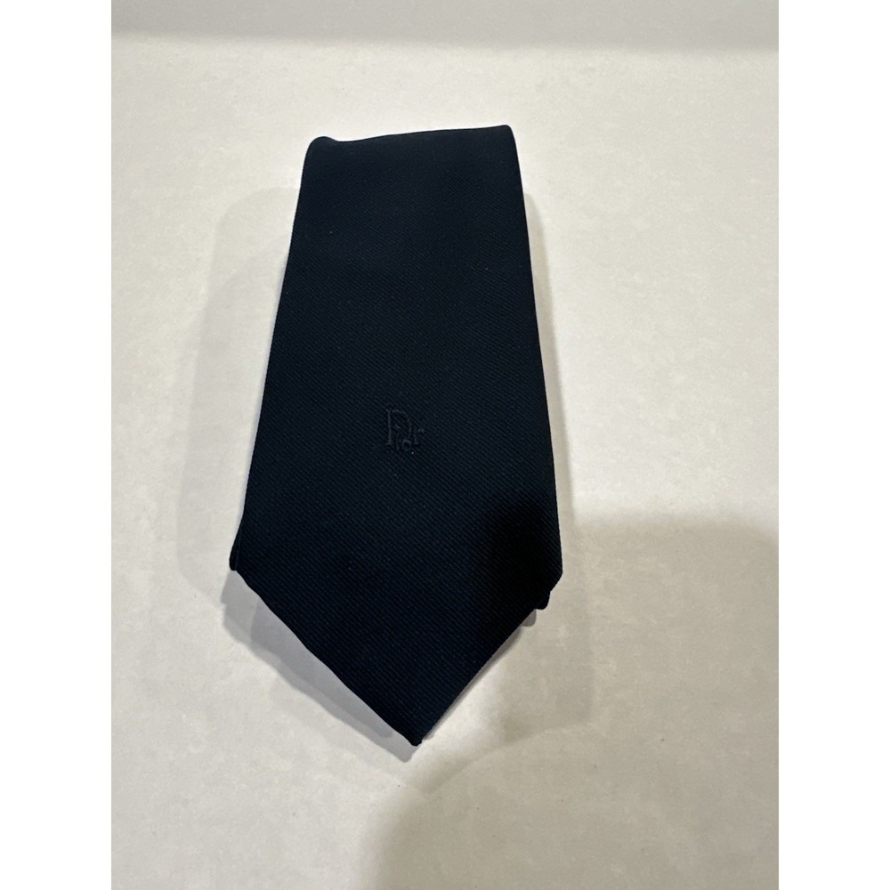 Christian Dior Paris New York | Paris Neck Tie Navy Blue Front Dior Logo Men's